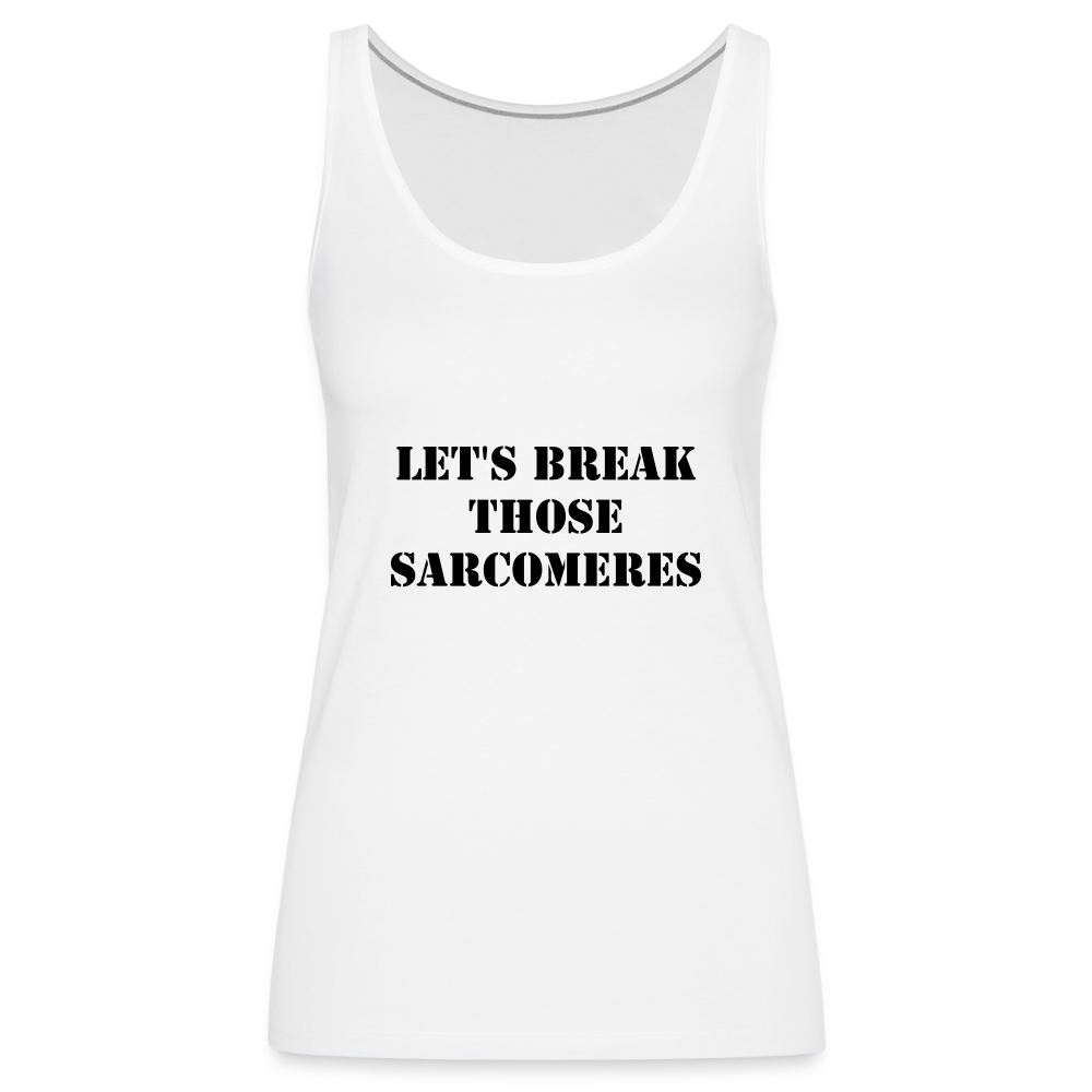 Sarcomeres (Women’s Premium Tank Top) - white