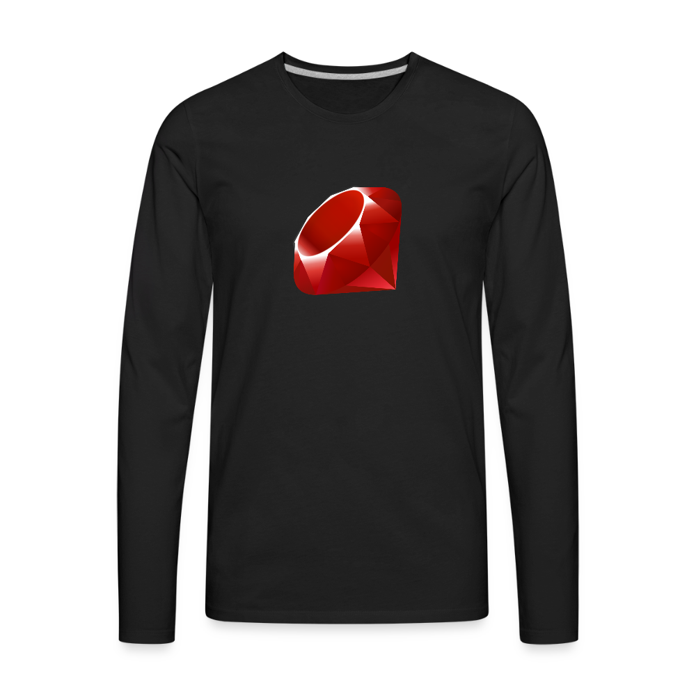 Ruby Logo (Men's Premium Long Sleeve T-Shirt) - black