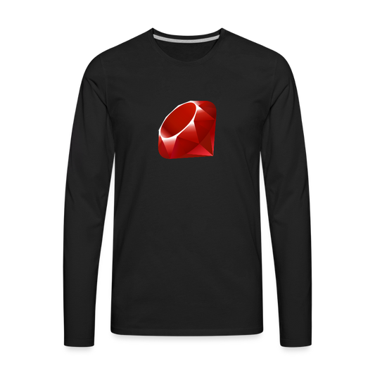 Ruby Logo (Men's Premium Long Sleeve T-Shirt) - black