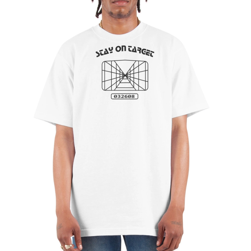 Stay on Target (Unisex Oversized Heavyweight T-Shirt) - white