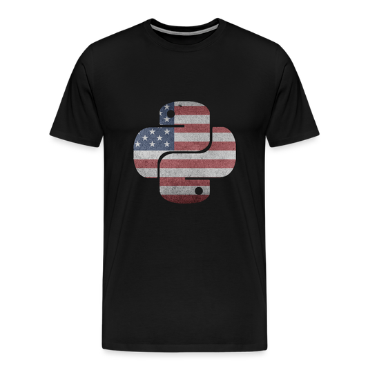 Python Logo - Blinds (Men's Premium T-Shirt) - black