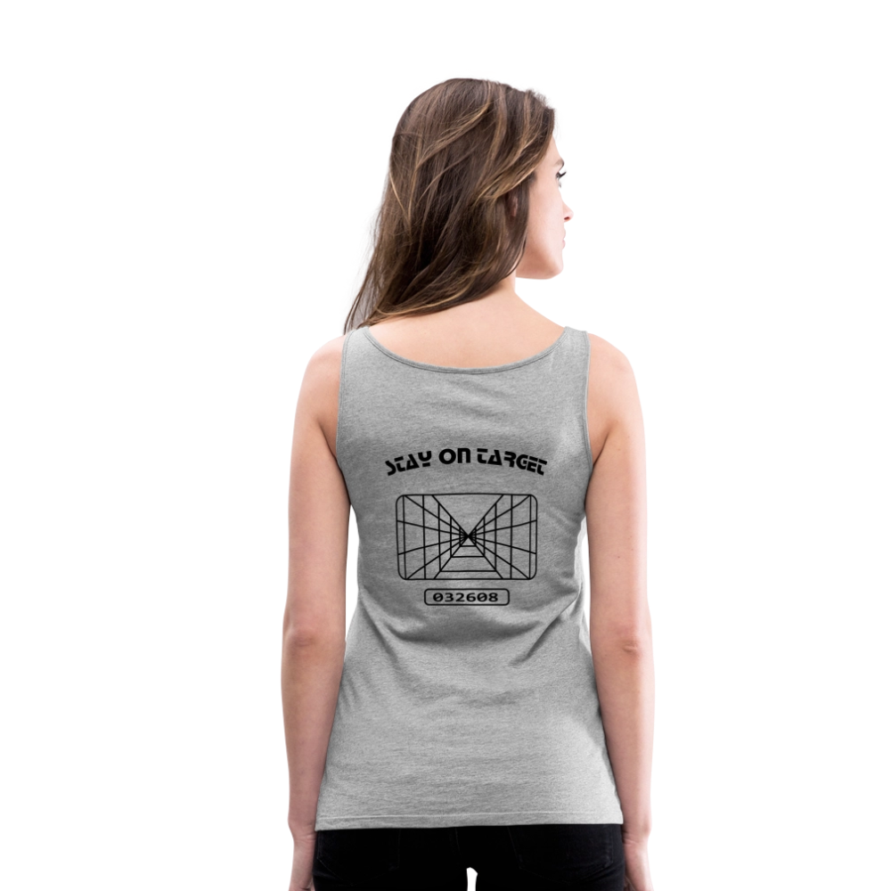 Stay on Target (Women’s Premium Tank Top) - heather gray