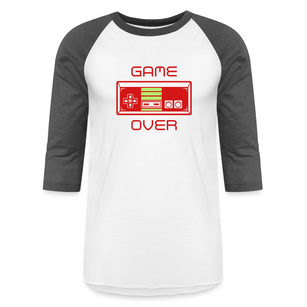 Game Over (Baseball T-Shirt) - white/charcoal