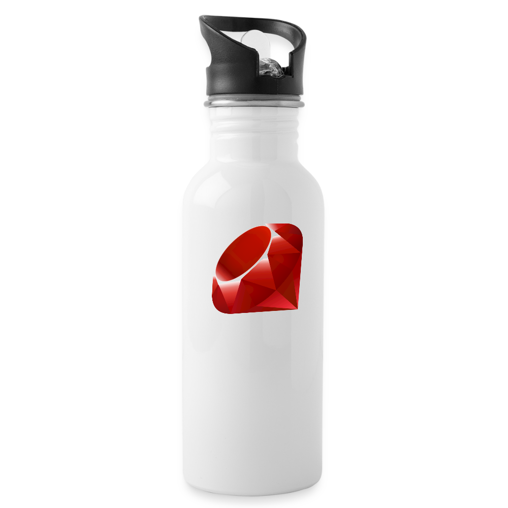 Ruby Logo (Water Bottle) - white