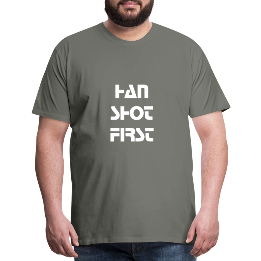 Han Shot First (Men's Premium T-Shirt) - asphalt gray