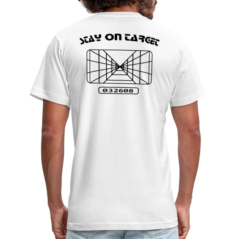 Stay on Target (Unisex Jersey T-Shirt by Bella + Canvas) - white