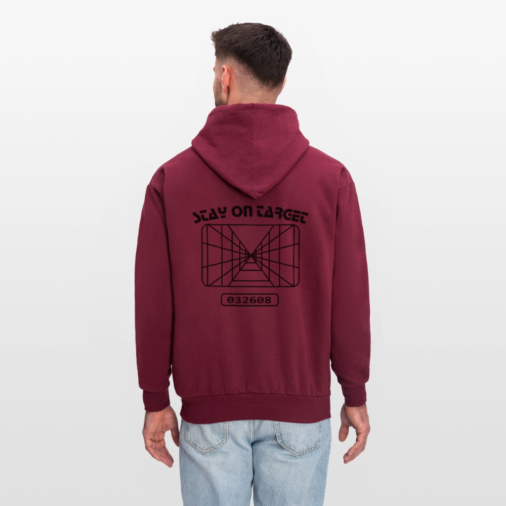 Stay on Target (Men's Hoodie) - burgundy