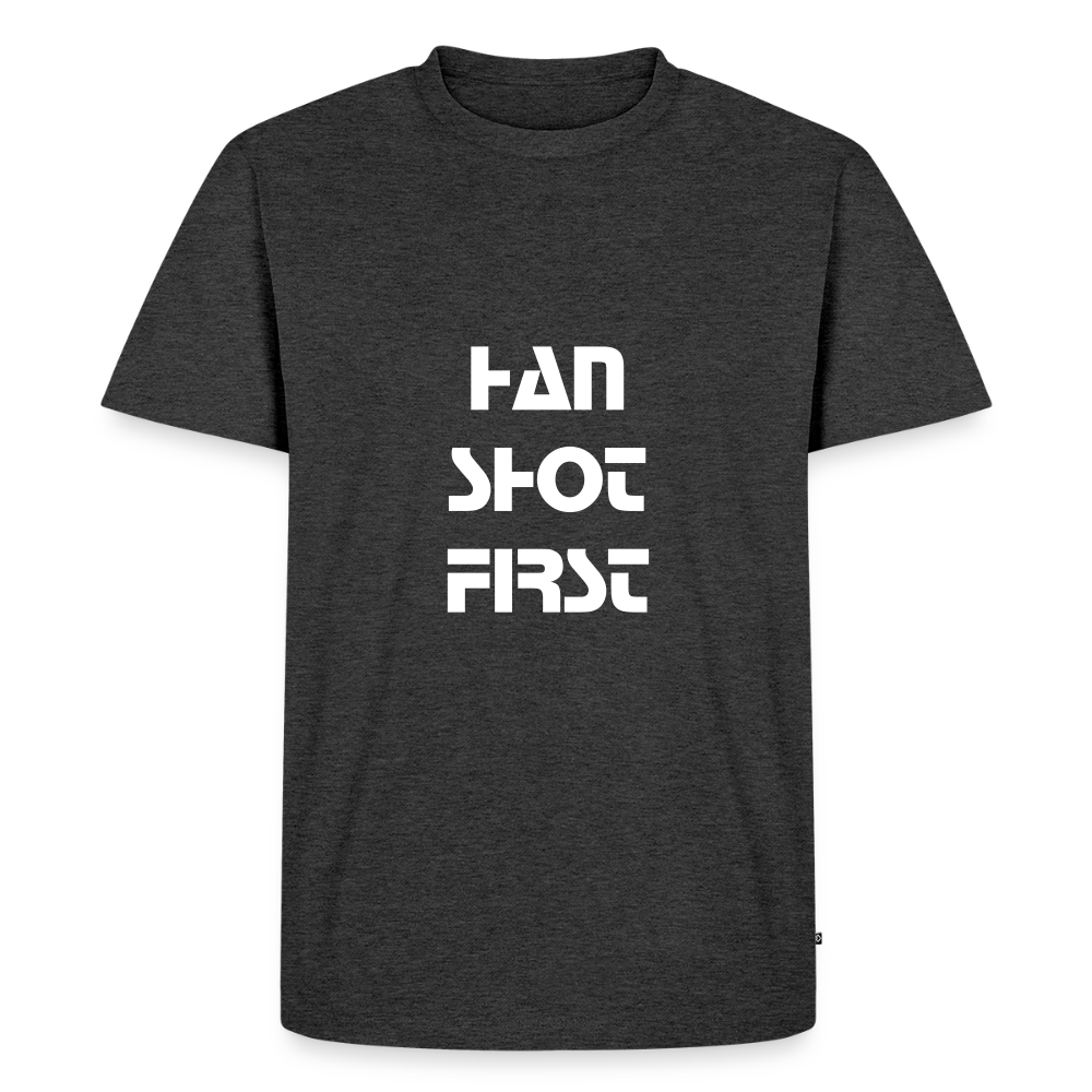 Han Shot First (Men's Premium T-Shirt) - heather anthracite