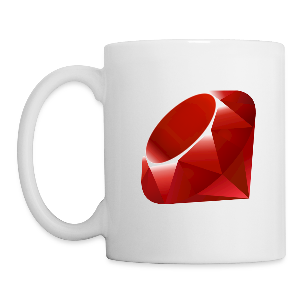 Ruby Logo (Coffee/Tea Mug) - white
