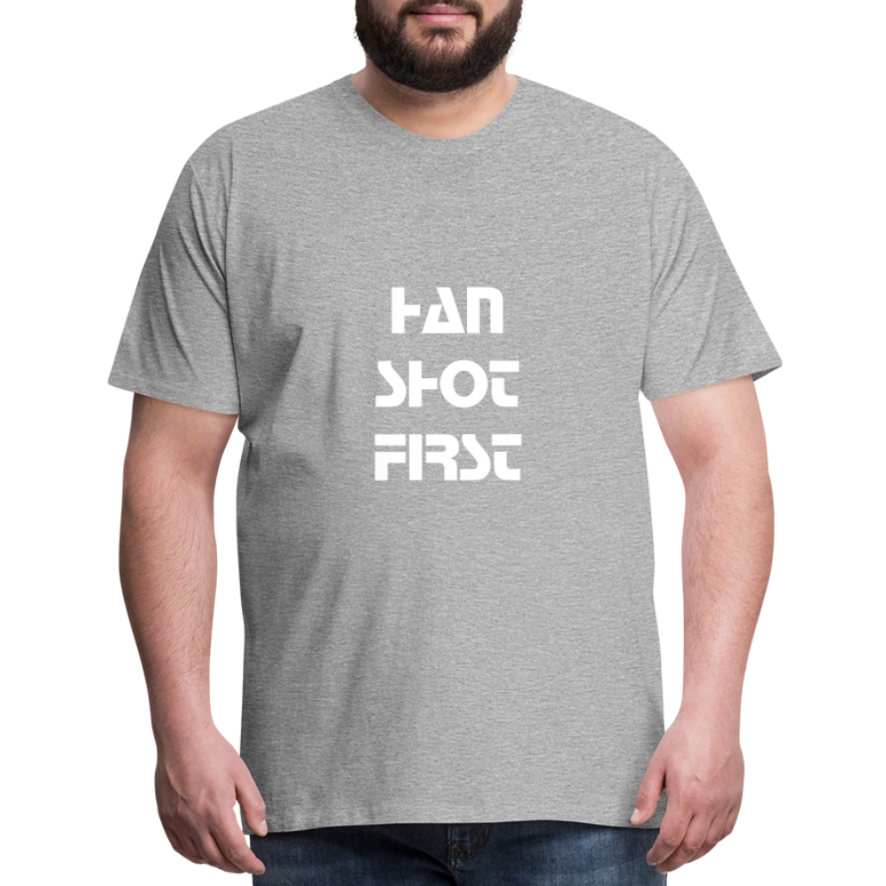 Han Shot First (Men's Premium T-Shirt) - heather gray
