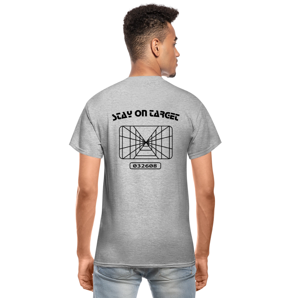 Stay on Target (Gildan Ultra Cotton Adult T-Shirt) - heather gray