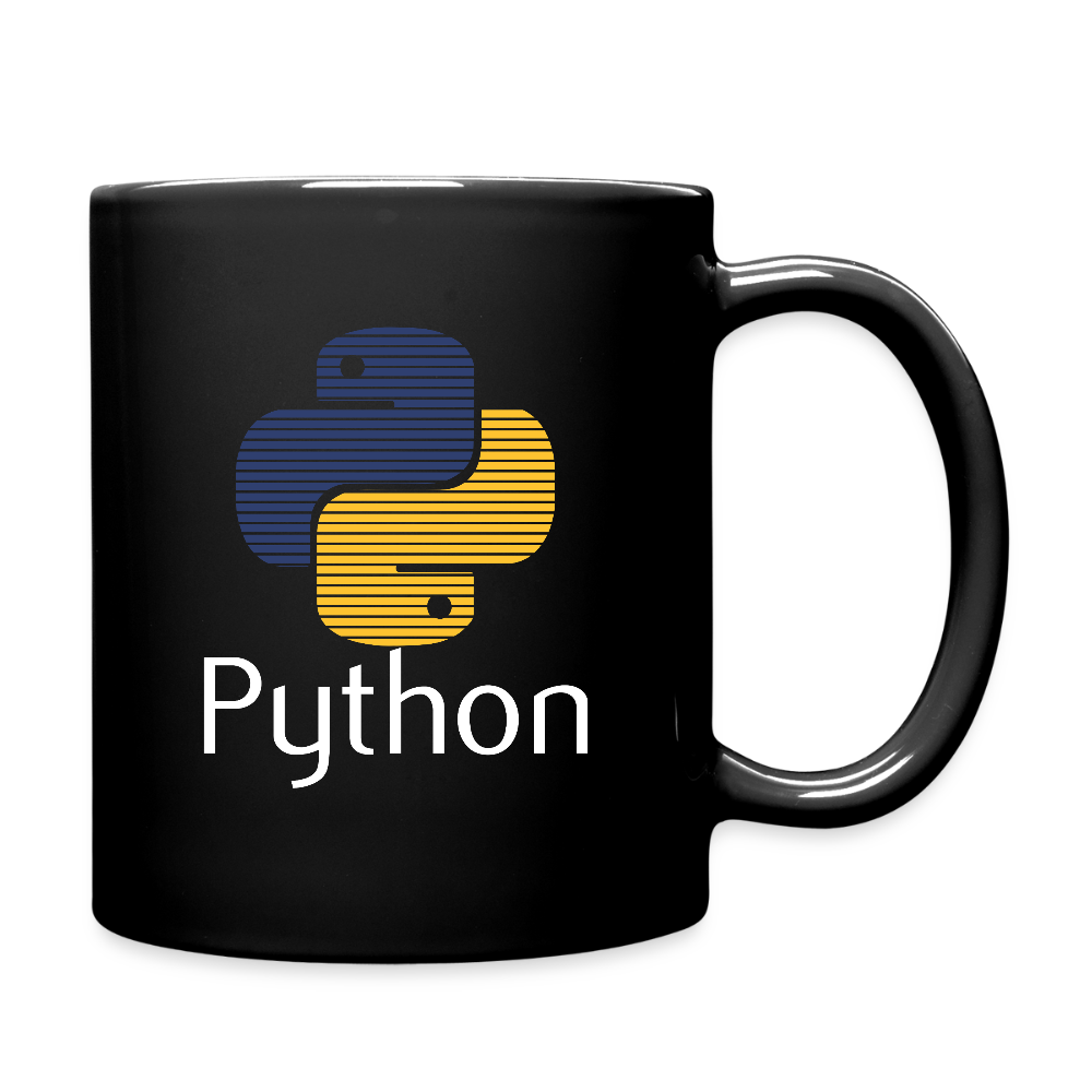 Python Logo - Blinds (Full Color Mug) - black