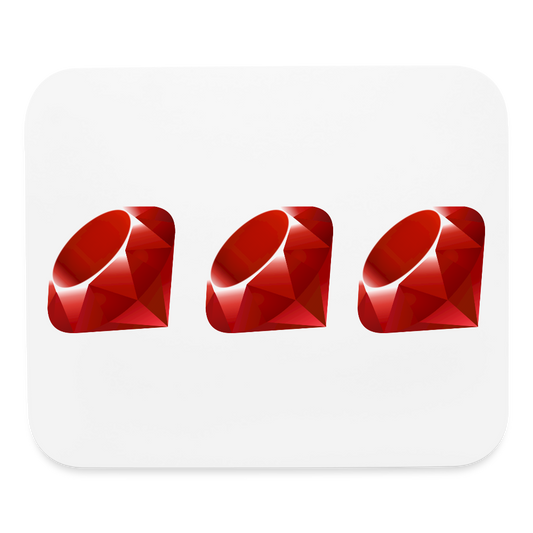 Ruby Logo (Mouse pad Horizontal) - white
