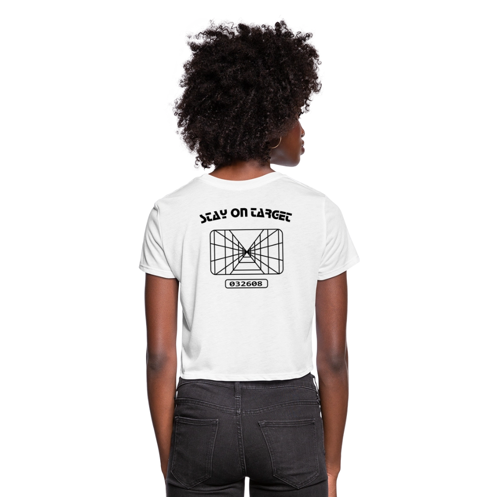 Stay on Target (Women's Cropped T-Shirt) - white