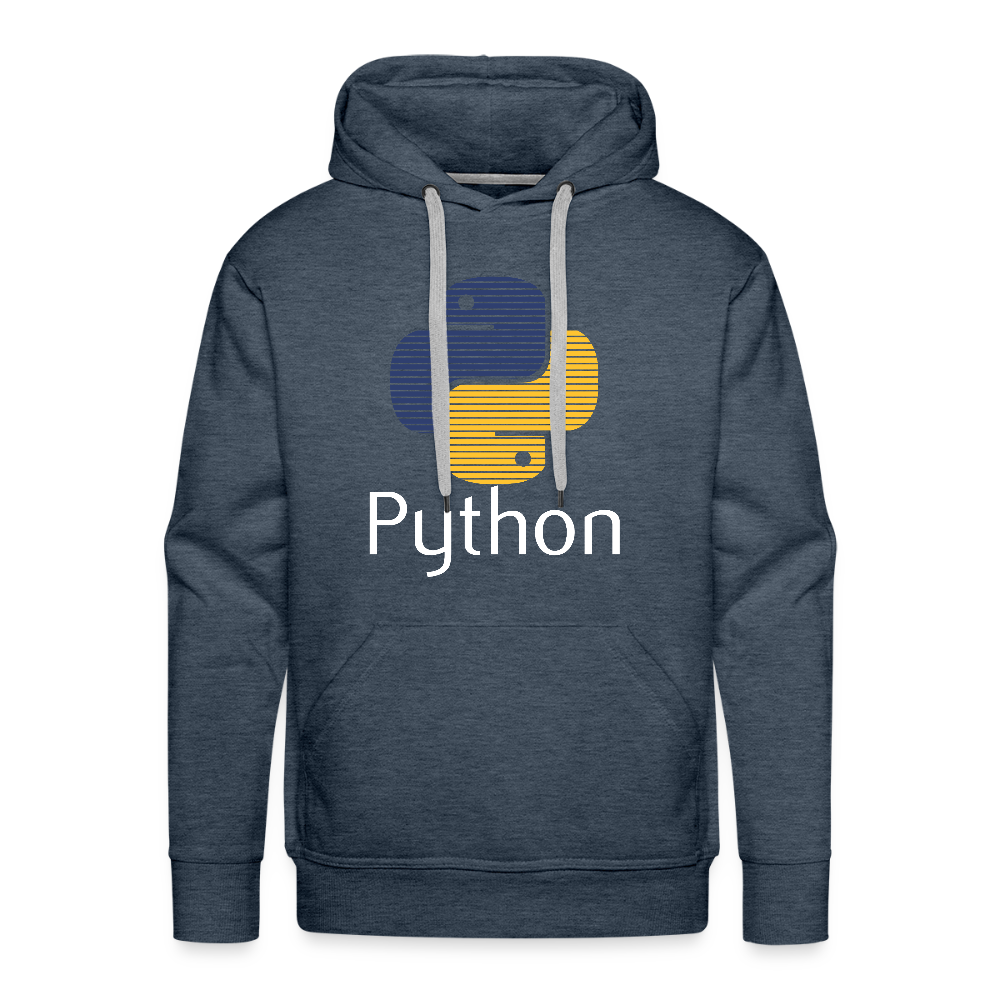 Python Logo - Blinds (Men’s Premium Hoodie) - heather denim