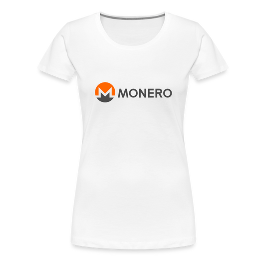 Monero Logo - Full (Women’s Premium T-Shirt) - white