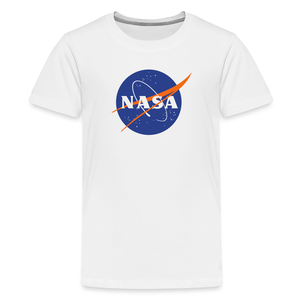NASA Logo (Kids' Premium T-Shirt) - white