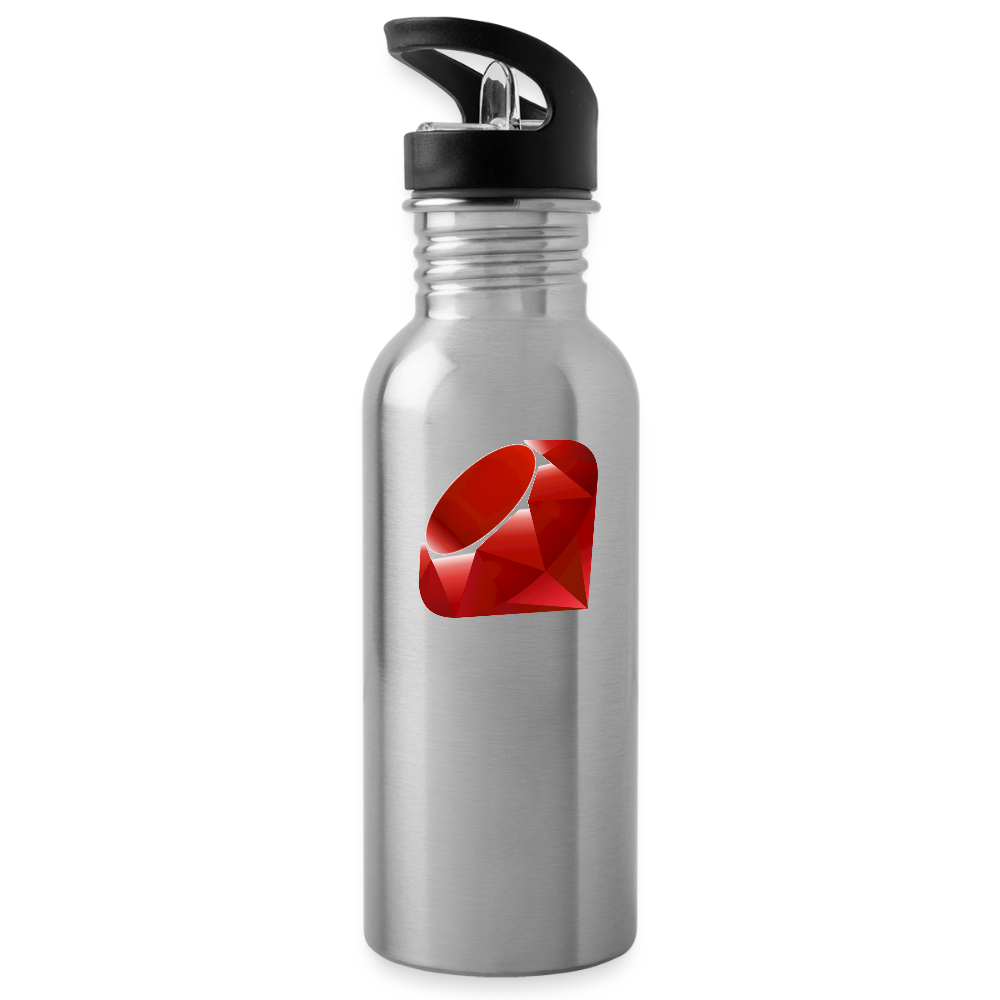 Ruby Logo (Water Bottle) - silver