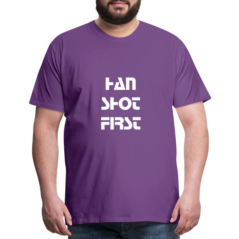 Han Shot First (Men's Premium T-Shirt) - purple