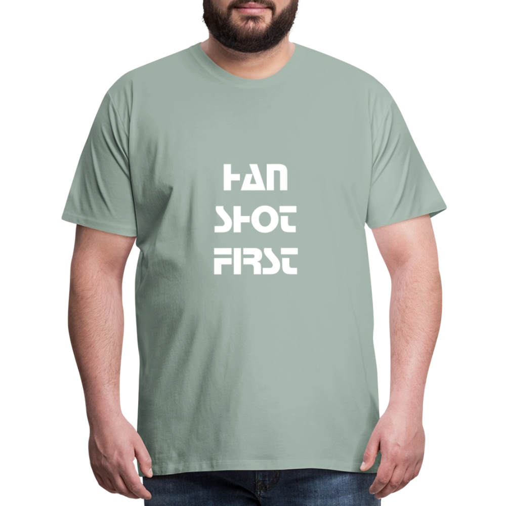 Han Shot First (Men's Premium T-Shirt) - steel green