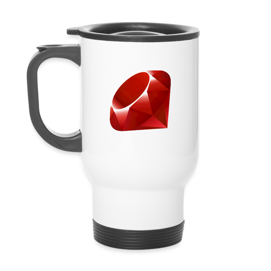Ruby Logo (Travel Mug) - white