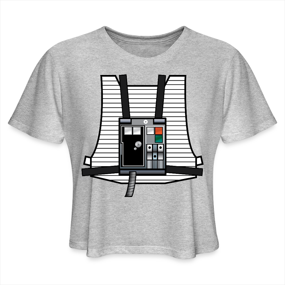 Stay on Target (Women's Cropped T-Shirt) - heather gray