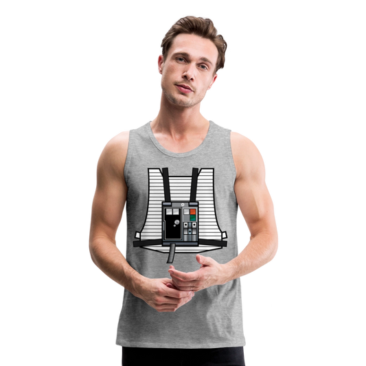 Stay on Target (Men’s Premium Tank) - heather gray
