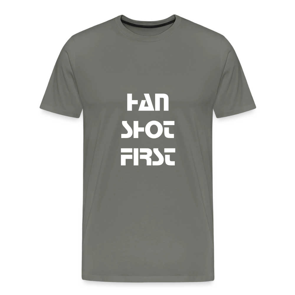 Han Shot First (Men's Premium T-Shirt) - asphalt gray