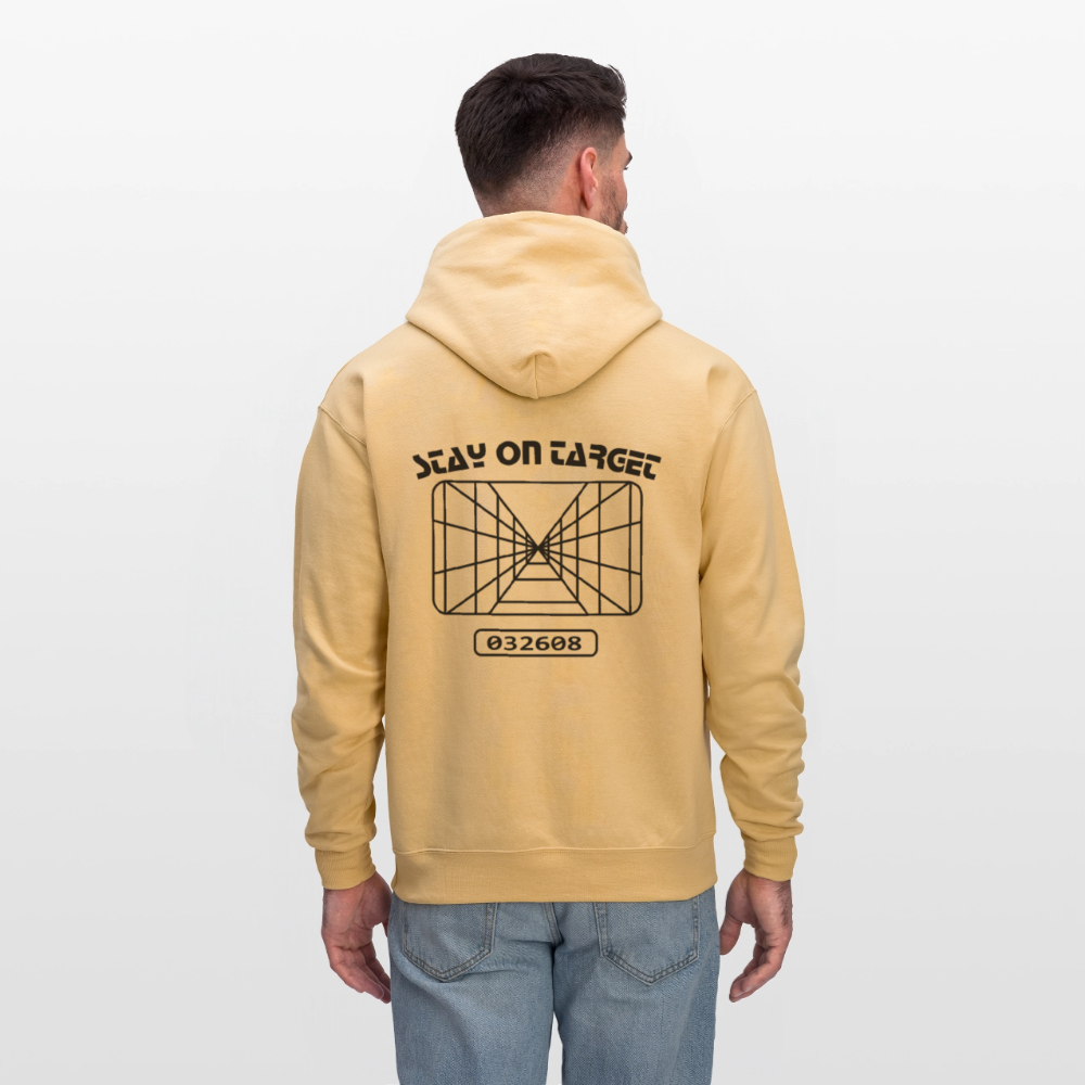 Stay on Target (Men's Hoodie) - light gold 