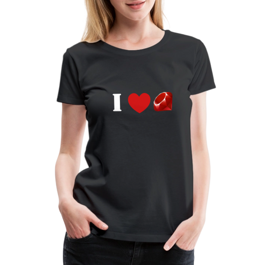 I Heart Ruby (Women’s Premium T-Shirt) - black