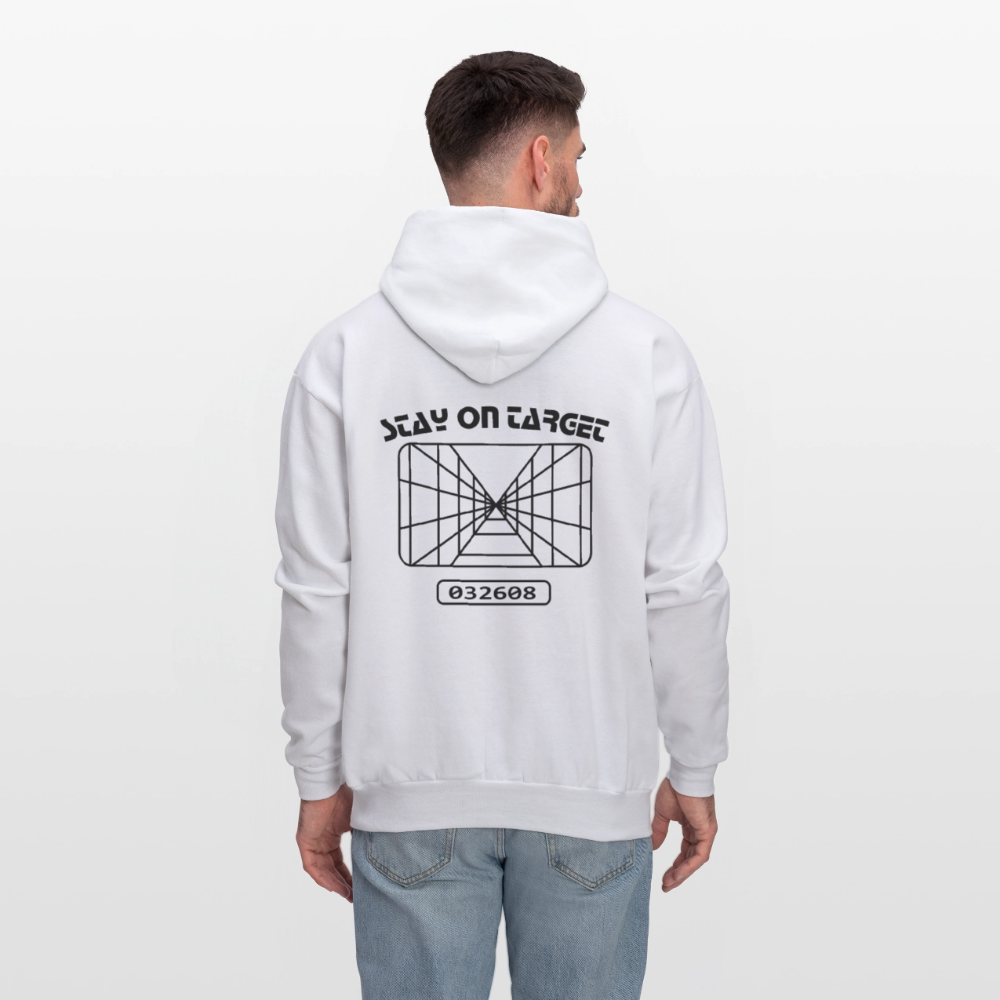 Stay on Target (Men's Hoodie) - white