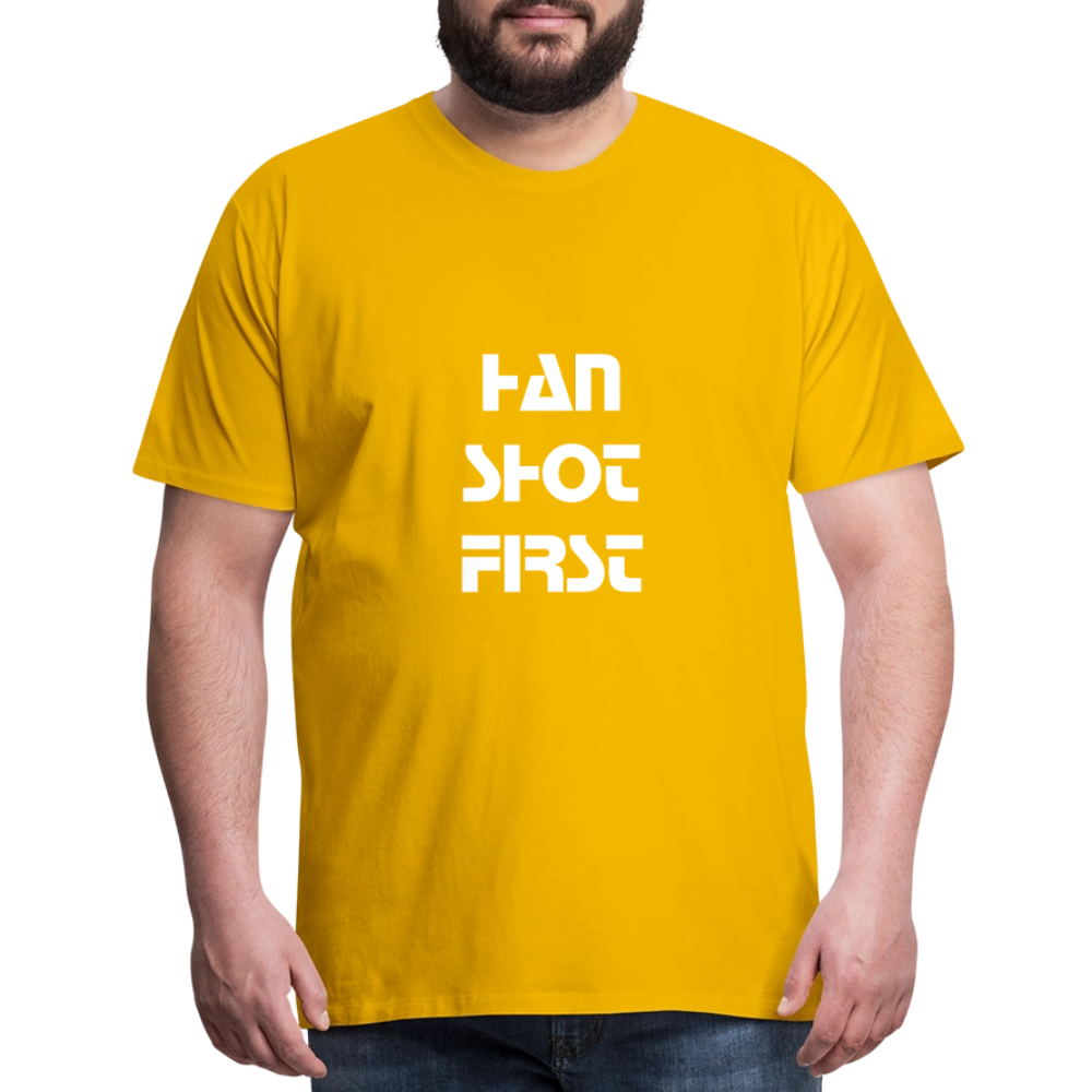 Han Shot First (Men's Premium T-Shirt) - sun yellow