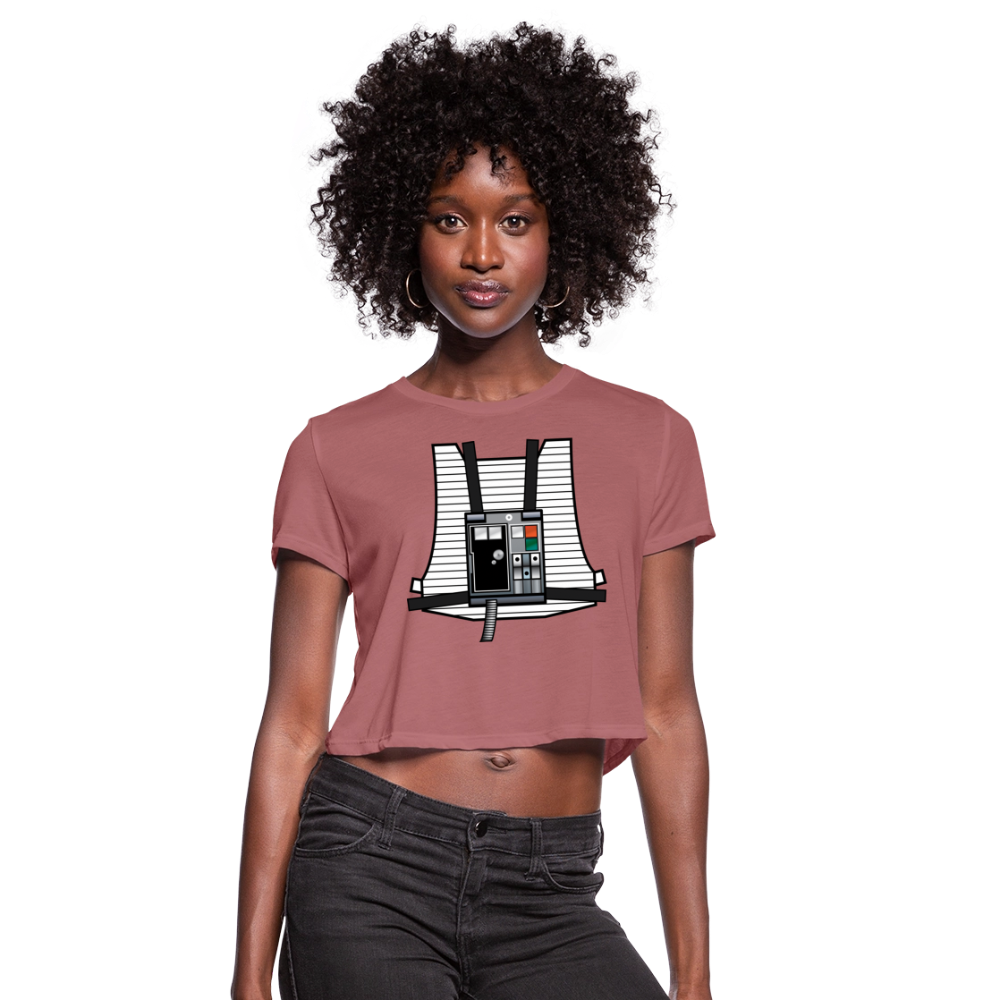 Stay on Target (Women's Cropped T-Shirt) - mauve