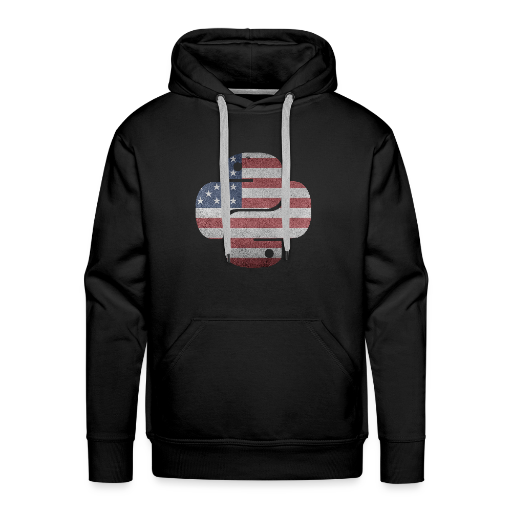 Python Logo - USA (Men's Premium Hoodie) - black