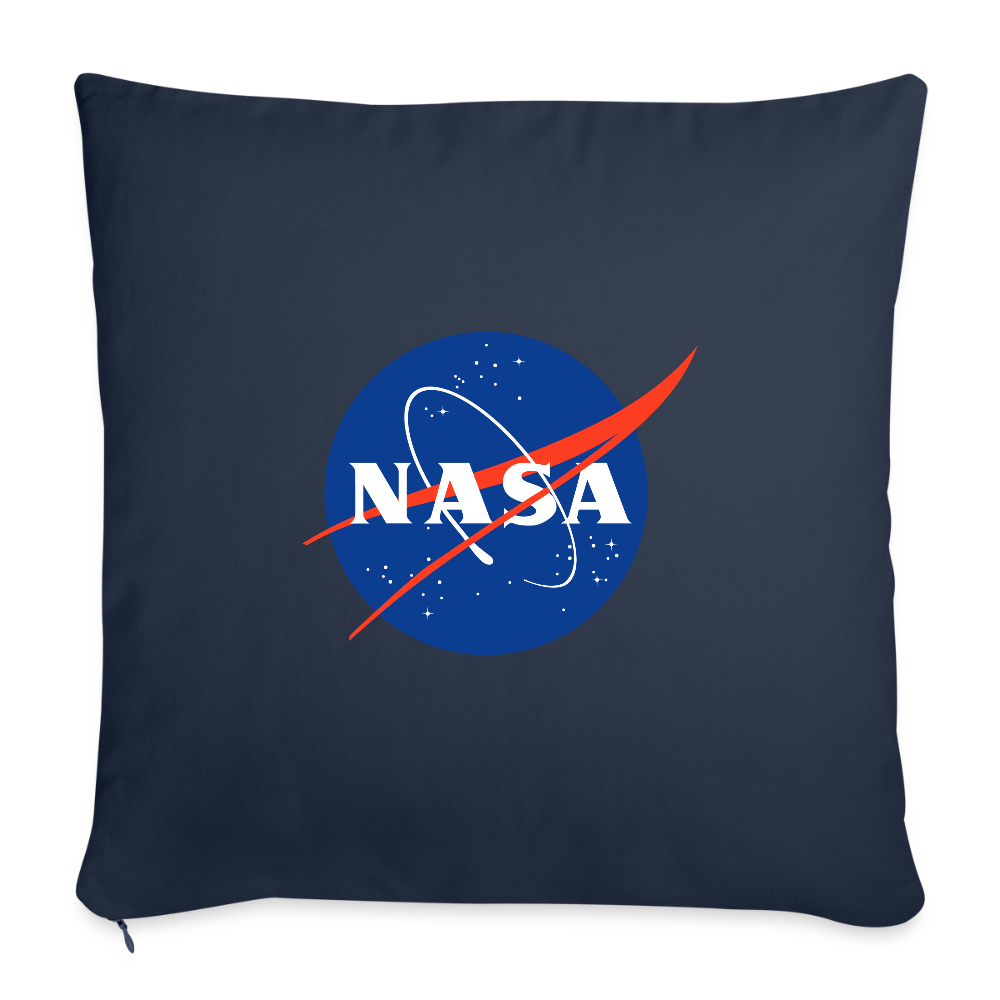 NASA Logo (Throw Pillow Cover 18” x 18”) - navy