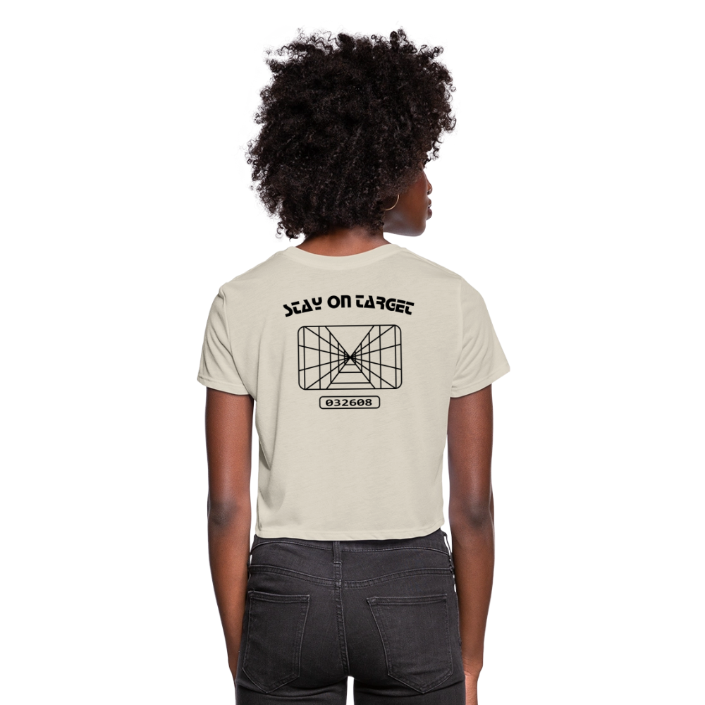 Stay on Target (Women's Cropped T-Shirt) - dust