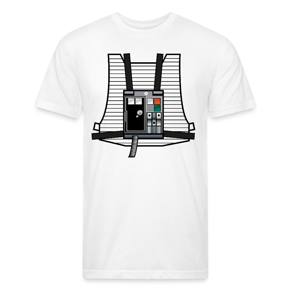 Stay on Target (Fitted Cotton/Poly T-Shirt by Next Level) - white