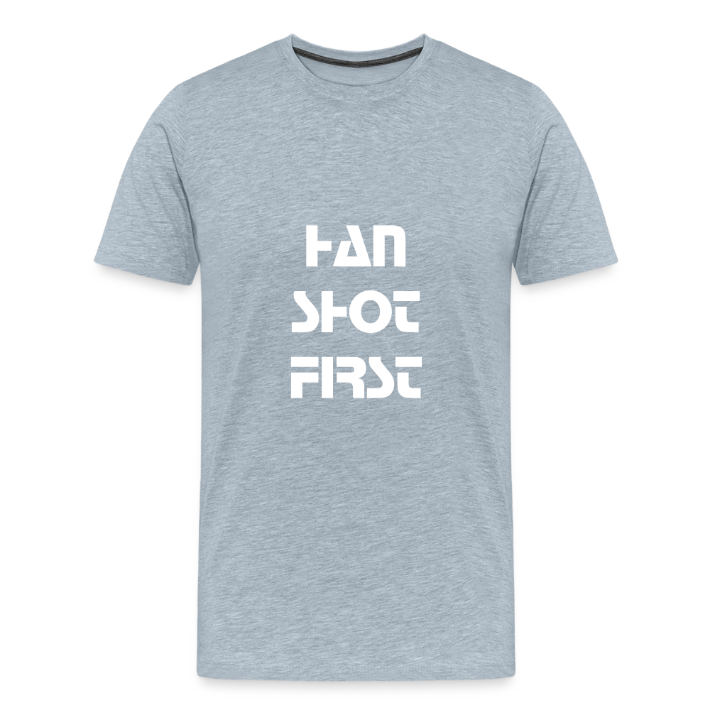 Han Shot First (Men's Premium T-Shirt) - heather ice blue