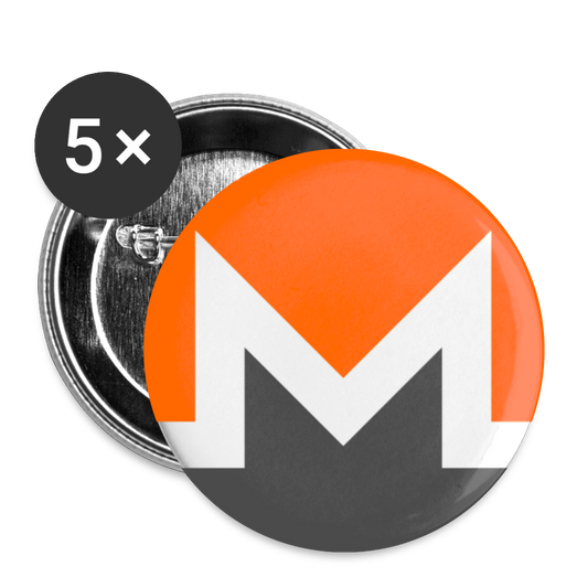 Monero Logo (Buttons small 1'' (5-pack)) - white