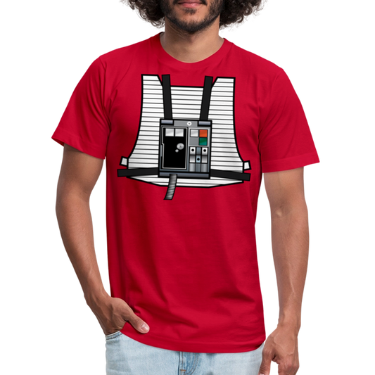 Stay on Target (Unisex Jersey T-Shirt by Bella + Canvas) - red