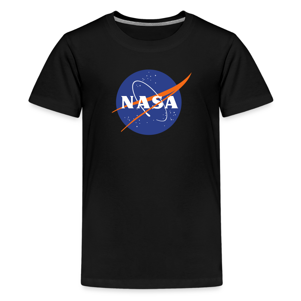 NASA Logo (Kids' Premium T-Shirt) - black