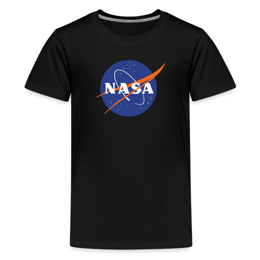 NASA Logo (Kids' Premium T-Shirt) - black
