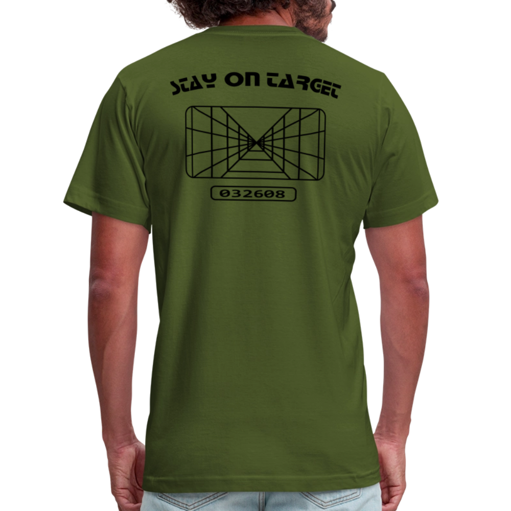 Stay on Target (Unisex Jersey T-Shirt by Bella + Canvas) - olive