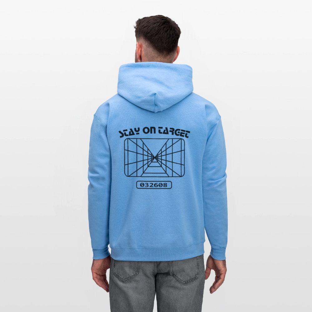 Stay on Target (Men's Hoodie) - carolina blue