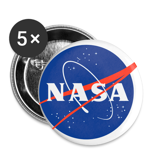 NASA Logo (Buttons small 1'' (5-pack)) - white