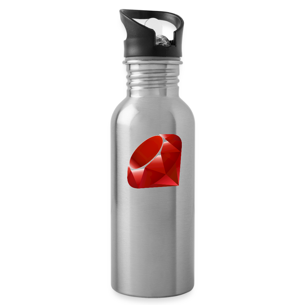 Ruby Logo (Water Bottle) - silver
