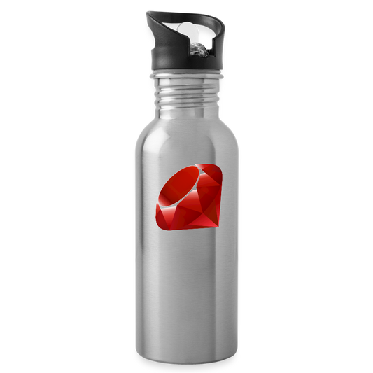Ruby Logo (Water Bottle) - silver
