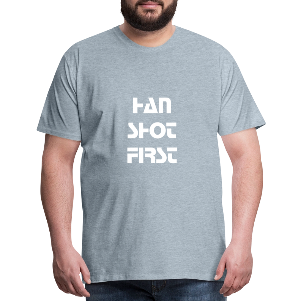 Han Shot First (Men's Premium T-Shirt) - heather ice blue