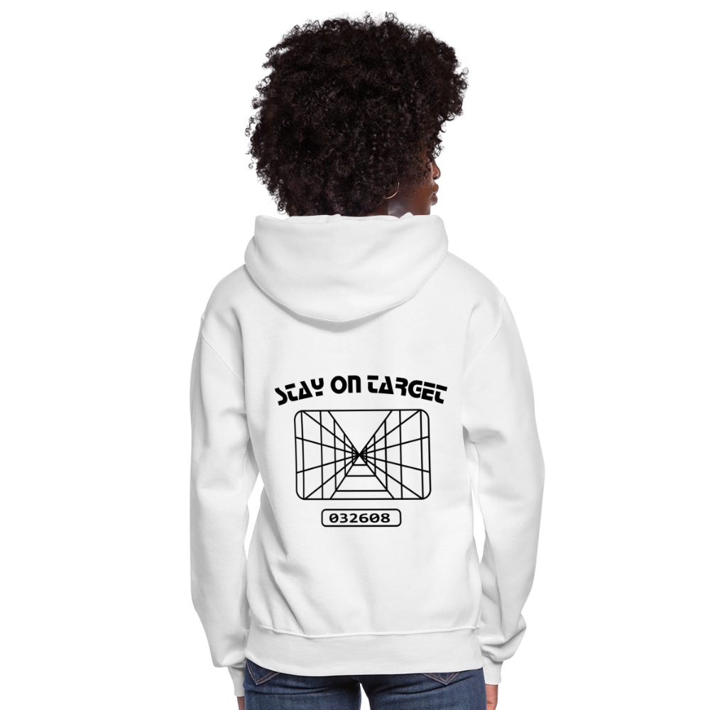 Stay on Target (Women's Hoodie) - white