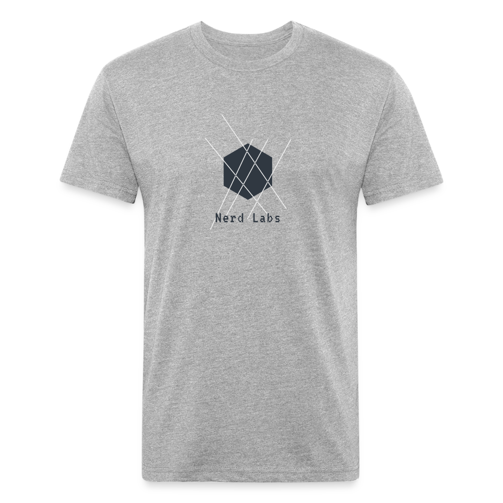 Nerd Labs Original Logo (Fitted Cotton/Poly T-Shirt by Next Level) - heather gray
